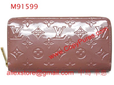 ルイヴィトン　財布　LV　ヴェルニ　ラウンドジップ長財布ジッピーウォレットローズアンディアンM91597/M915978/M91599